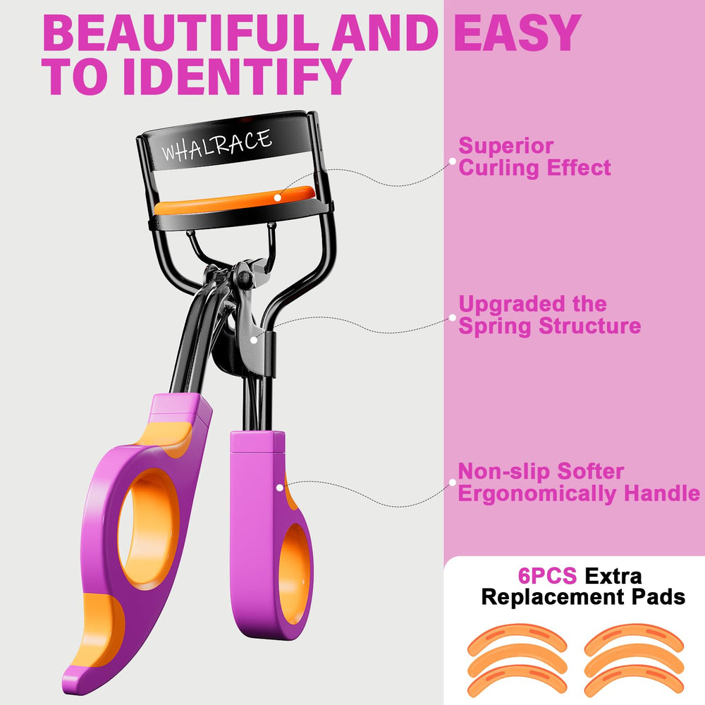 Whalrace eyelash curler side view showing ergonomic grip