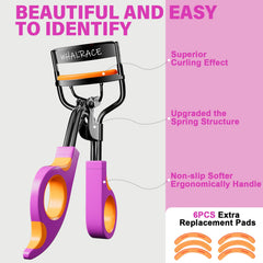 Whalrace eyelash curler side view showing ergonomic grip