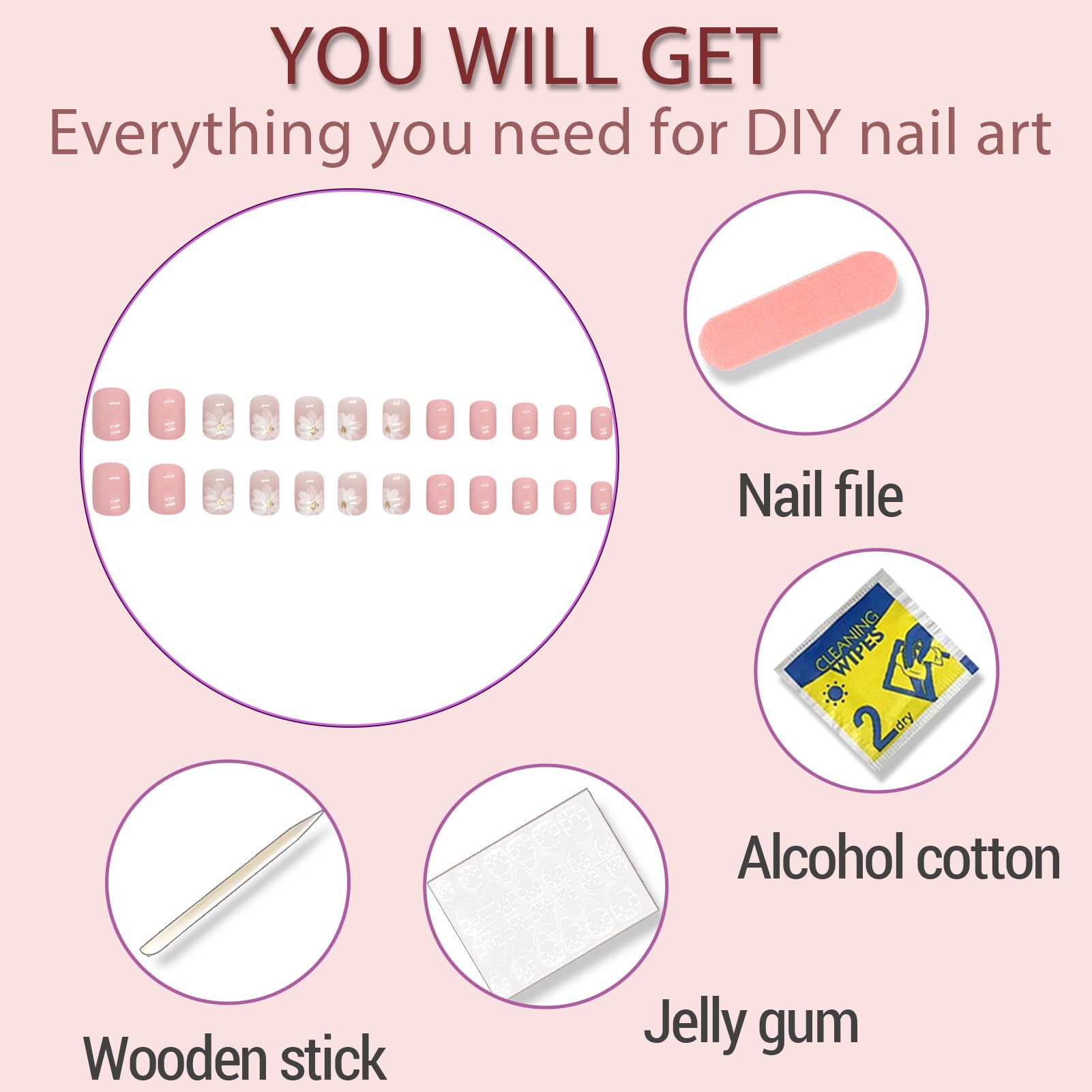Whiosyrt ABS material nails provide durability and shine