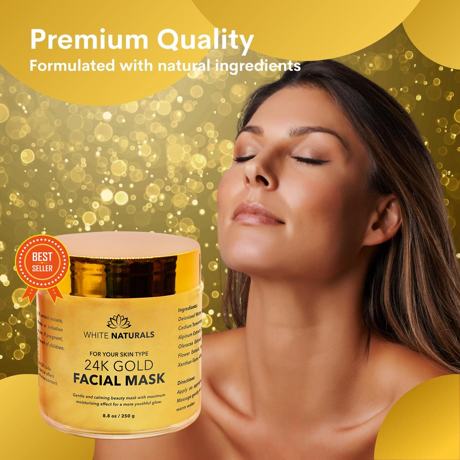 White Naturals 24K Oro: cuidado nocturno para piel fresca