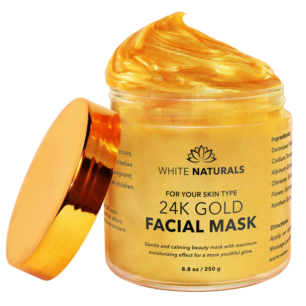 White Naturals 24K Oro: mascarilla frontal para piel más radiante