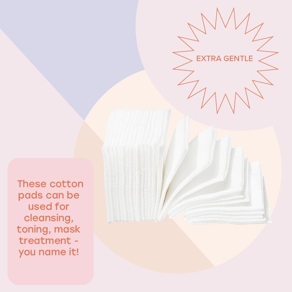 White Rabbit Naked Cotton Classic pads no-lint for clean makeup removal
