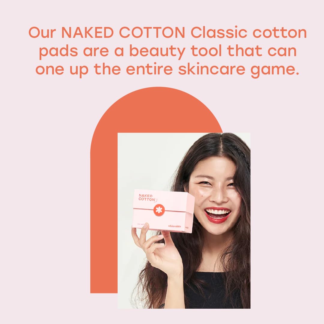 White Rabbit Naked Cotton Classic pad extra-soft texture for toner application