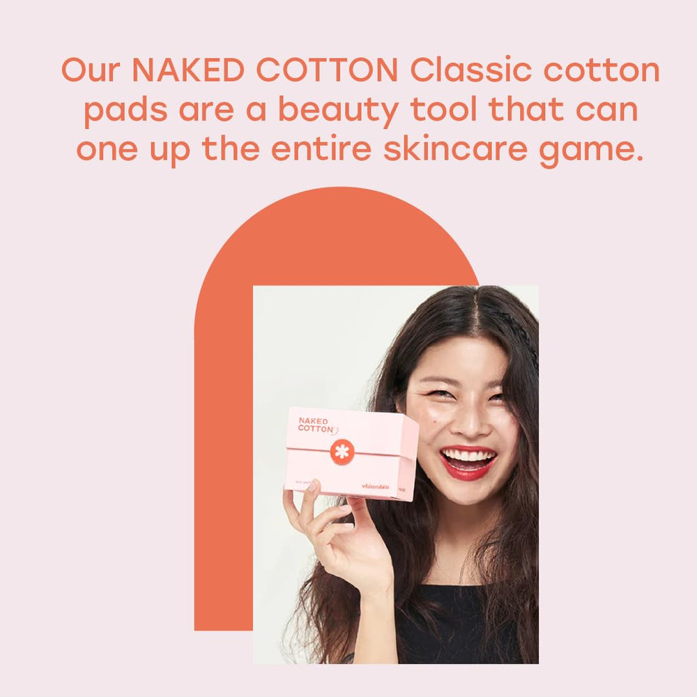 White Rabbit Naked Cotton Classic pad extra-soft texture for toner application
