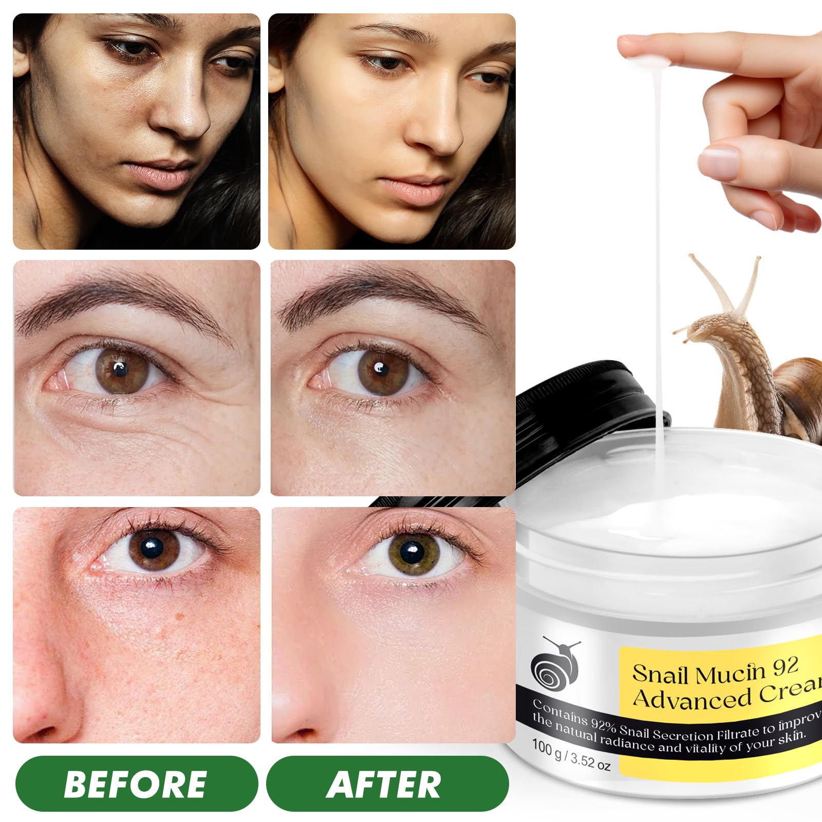 WHLH & WELL-BEING Snail Mucin skincare routine setup for morning use.