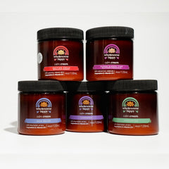 Wholesome Hippy Magnesium Calm Cream texture closeup highlights rich moisture for soft, nourished skin.