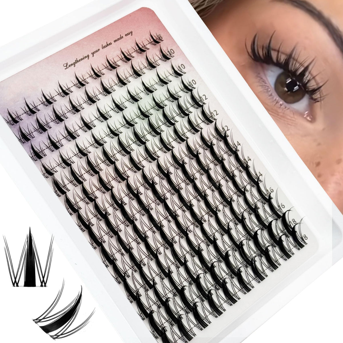 Whybraw Fairy Lash Clusters Kit enables versatile lash looks at home.