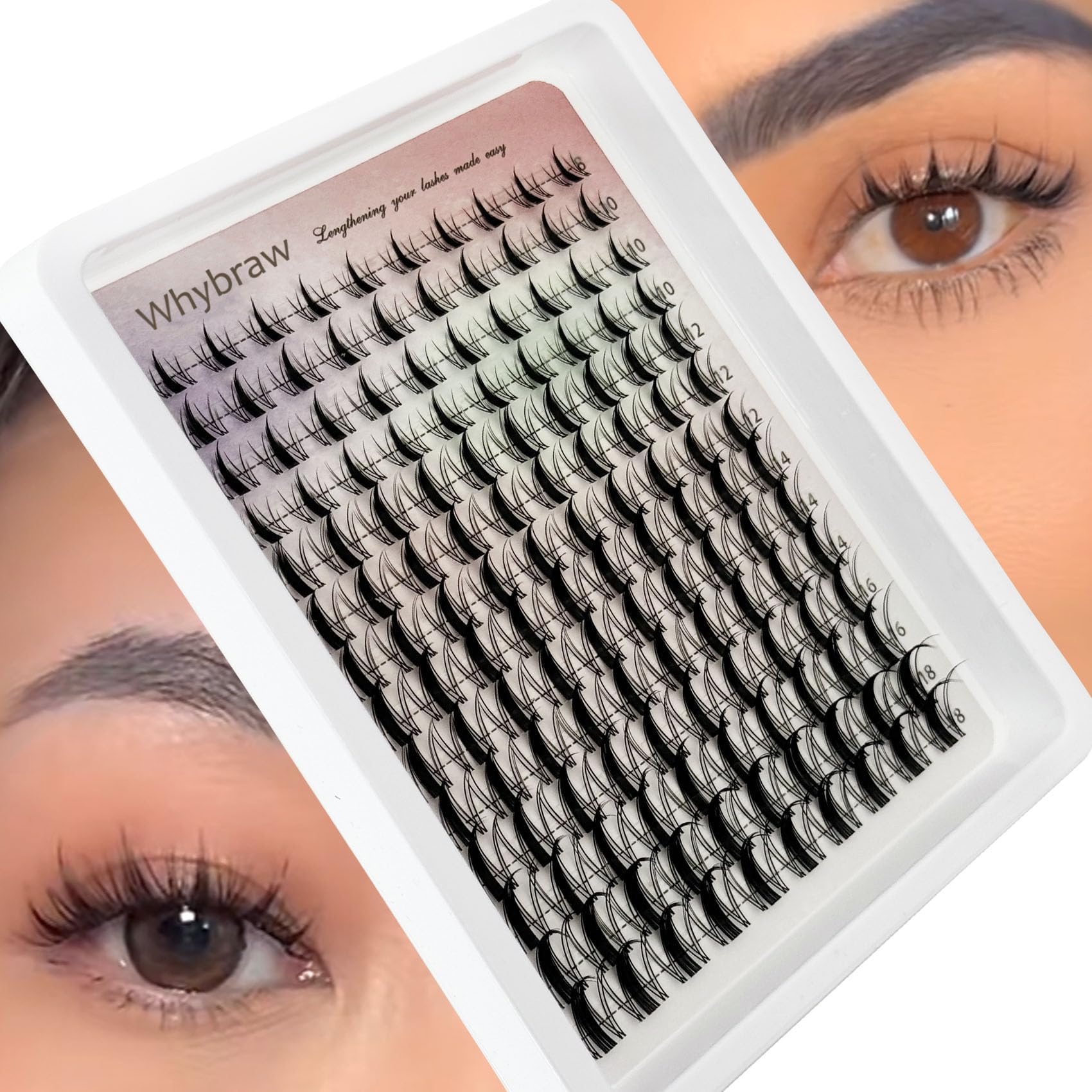 Whybraw Lash Clusters Collection offers options from natural to dramatic.