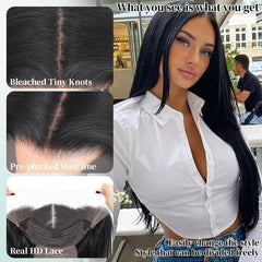 Wigaga 26-inch long straight wig for versatile daily styling