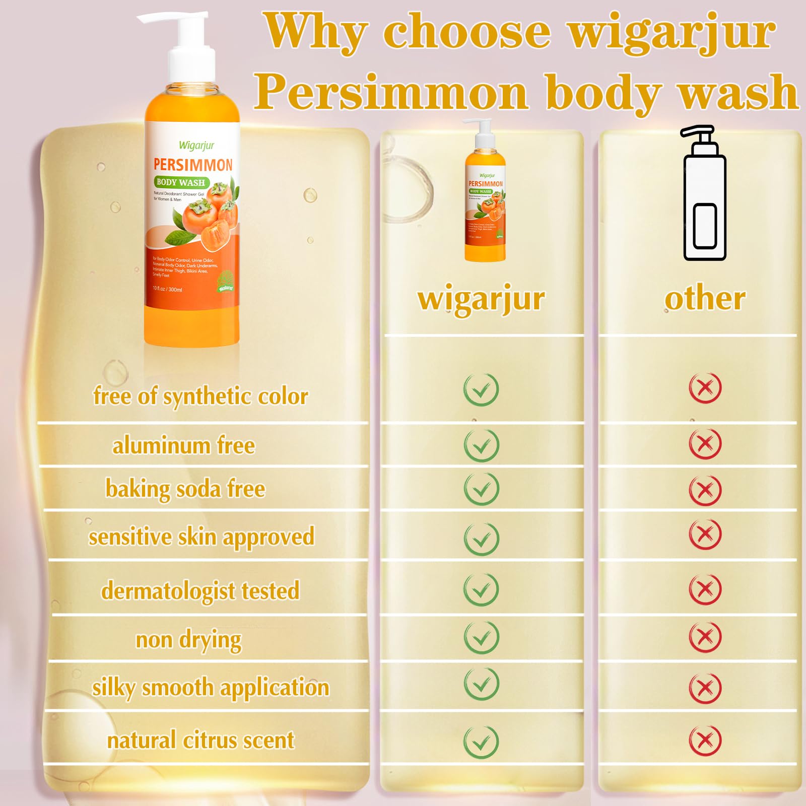 Wigarjur uso diario en ducha, experiencia suave y refrescante.