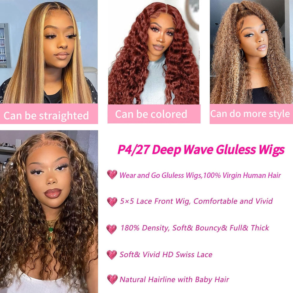 Wighottie HD lace closure 5x5 22in wig with natural hairline