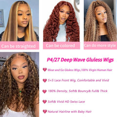 Wighottie HD lace closure 5x5 22in wig with natural hairline