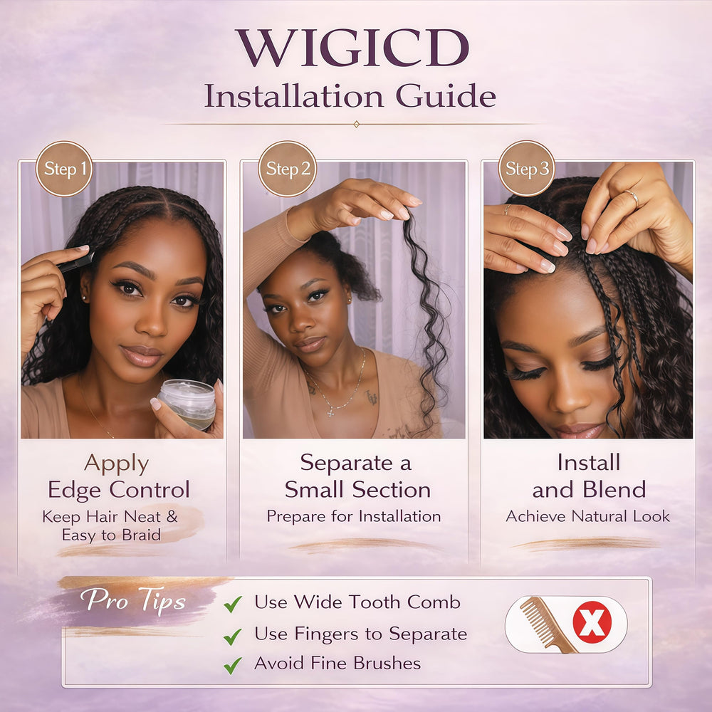 WIGICD boho knotless braids hair ideal for easy micro braids