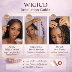 WIGICD boho knotless braids hair ideal for easy micro braids