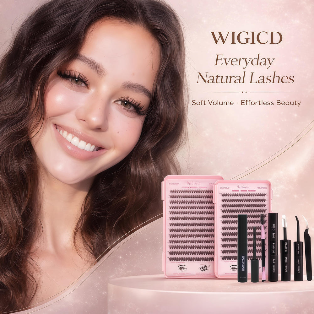 WIGICD D curl fluffy wispy lashes provide dramatic yet natural lift