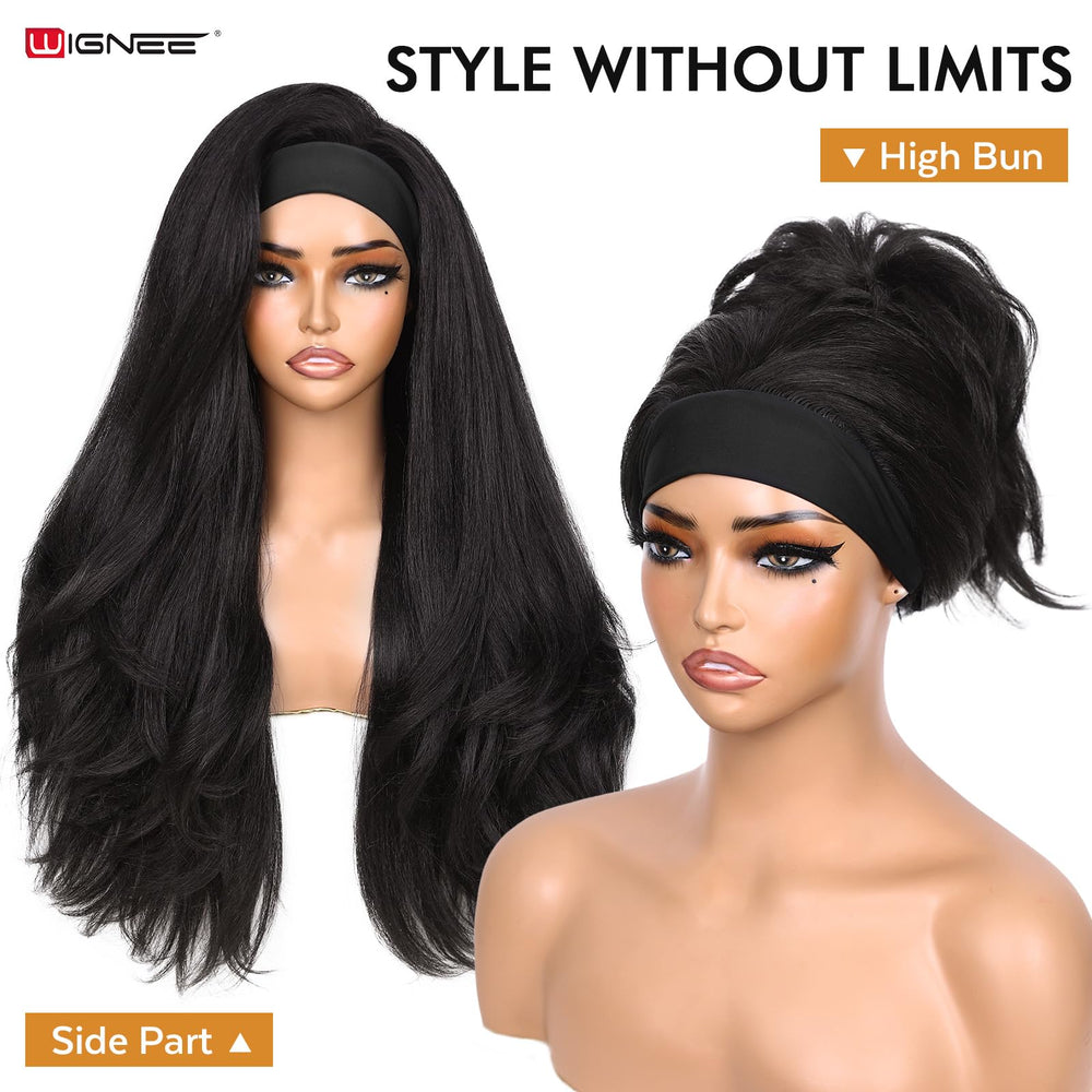 WIGNEE Curly half wig styled down or half-up for versatile looks.