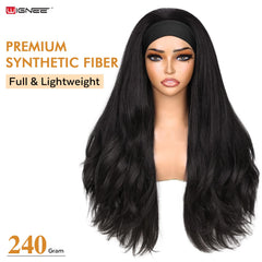 WIGNEE Yaki Curly Headband Wig close texture highlights soft, bouncy curls.