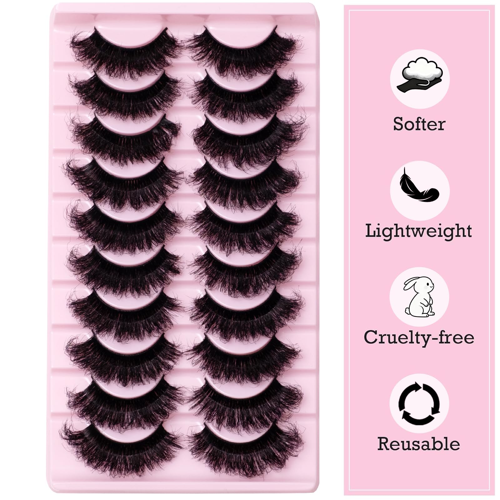 Wikbik 8D faux mink lashes feel soft and lightweight for all-day wear.