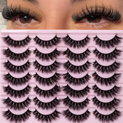 Wikbik Fluffy Mink 8D lashes define cat-eye with lightweight comfort