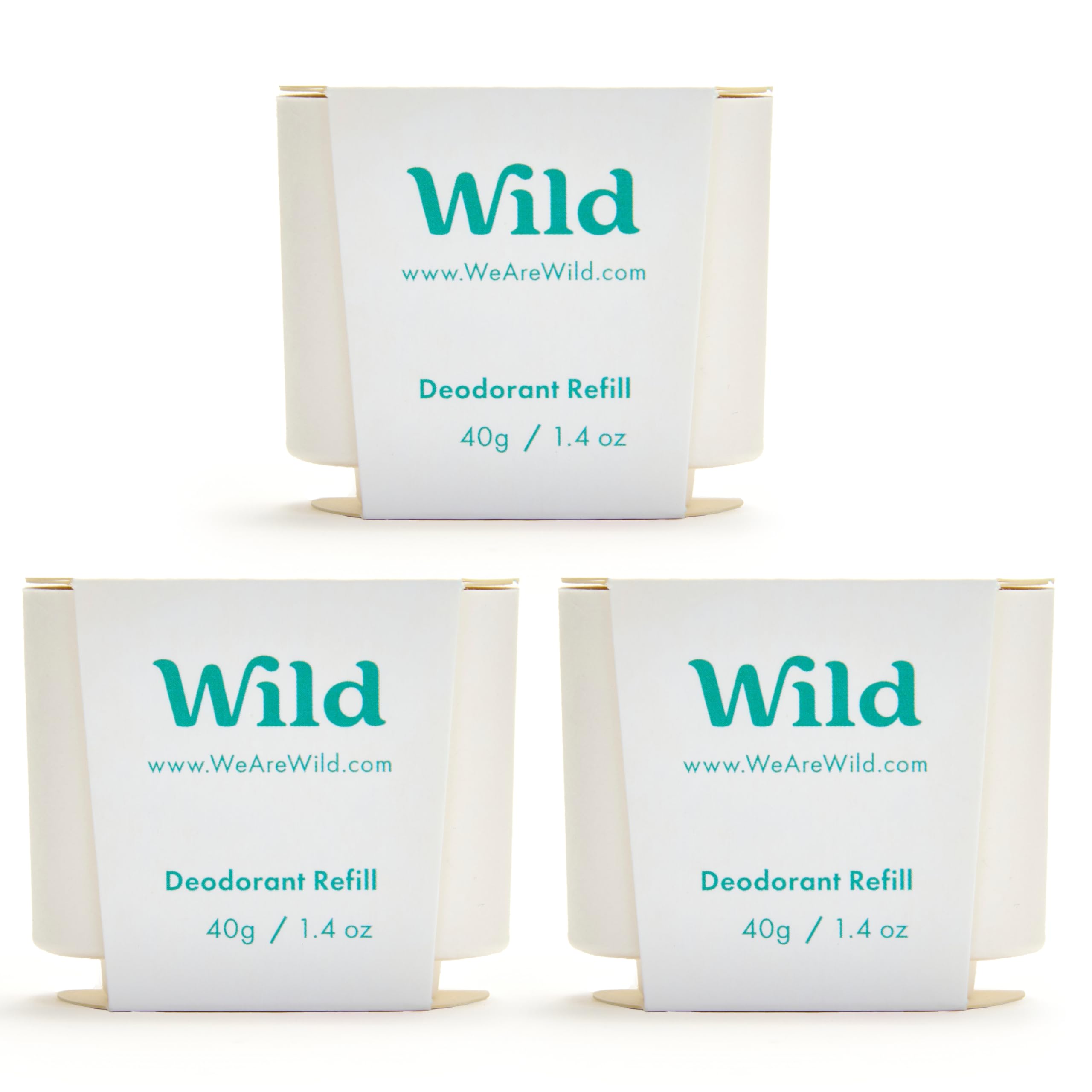 Wild refillable deodorant bottle with Fresh Cotton & Sea Salt for all-day freshness