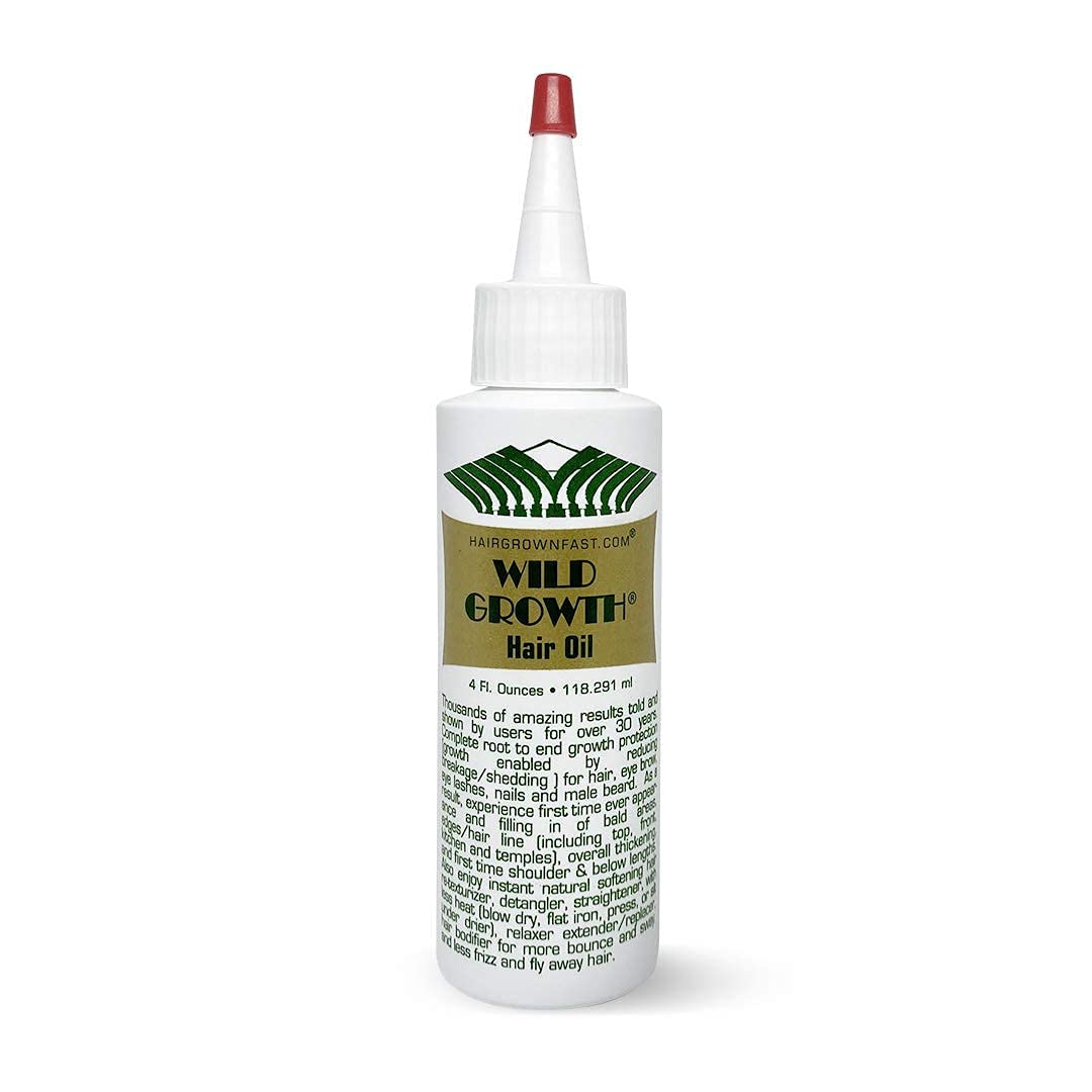 Wild Growth Hair Oil bottle 4oz for hydration and detangling