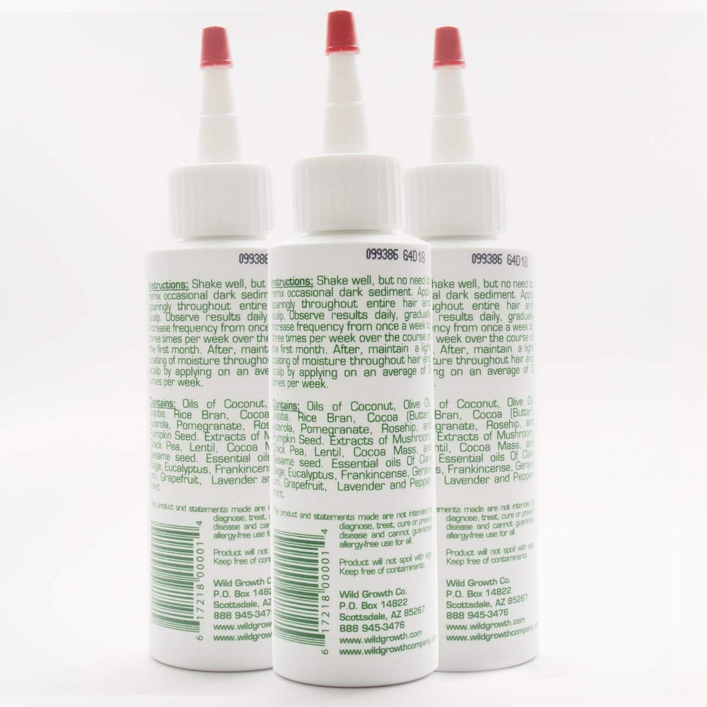 Wild Growth Hair Oil drops demonstrate simple application for detangling and softer, manageable hair.