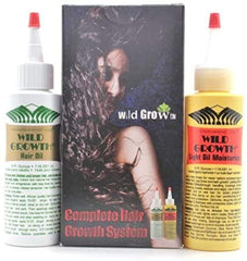 Wild Growth system leave-in routine featuring heat protection and smooth detangling.