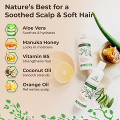 Wild Naturals eczema and psoriasis conditioner bottle highlighting hydrating hair care