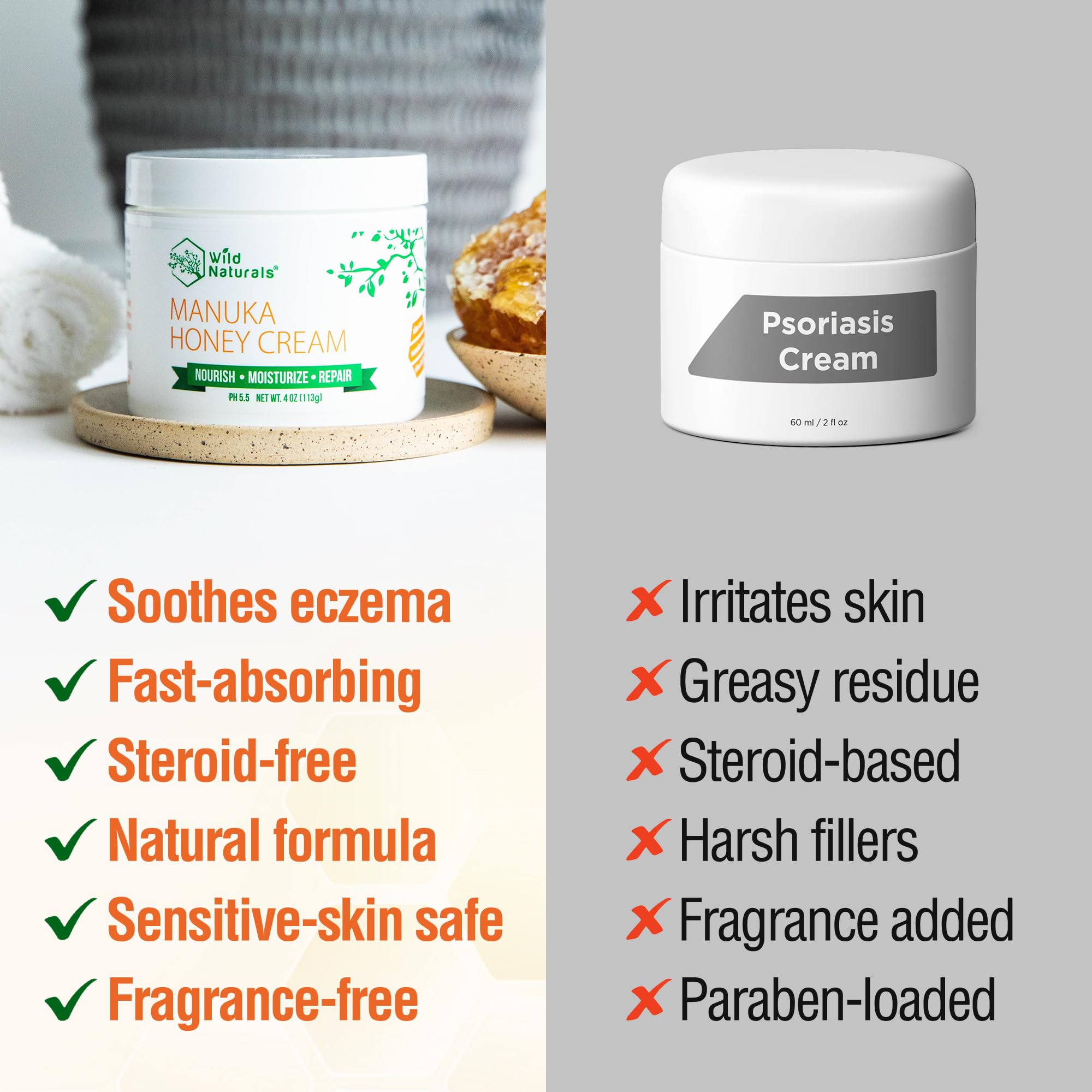 Wild Naturals crema sin fragancia, ideal para piel sensible y reacciones