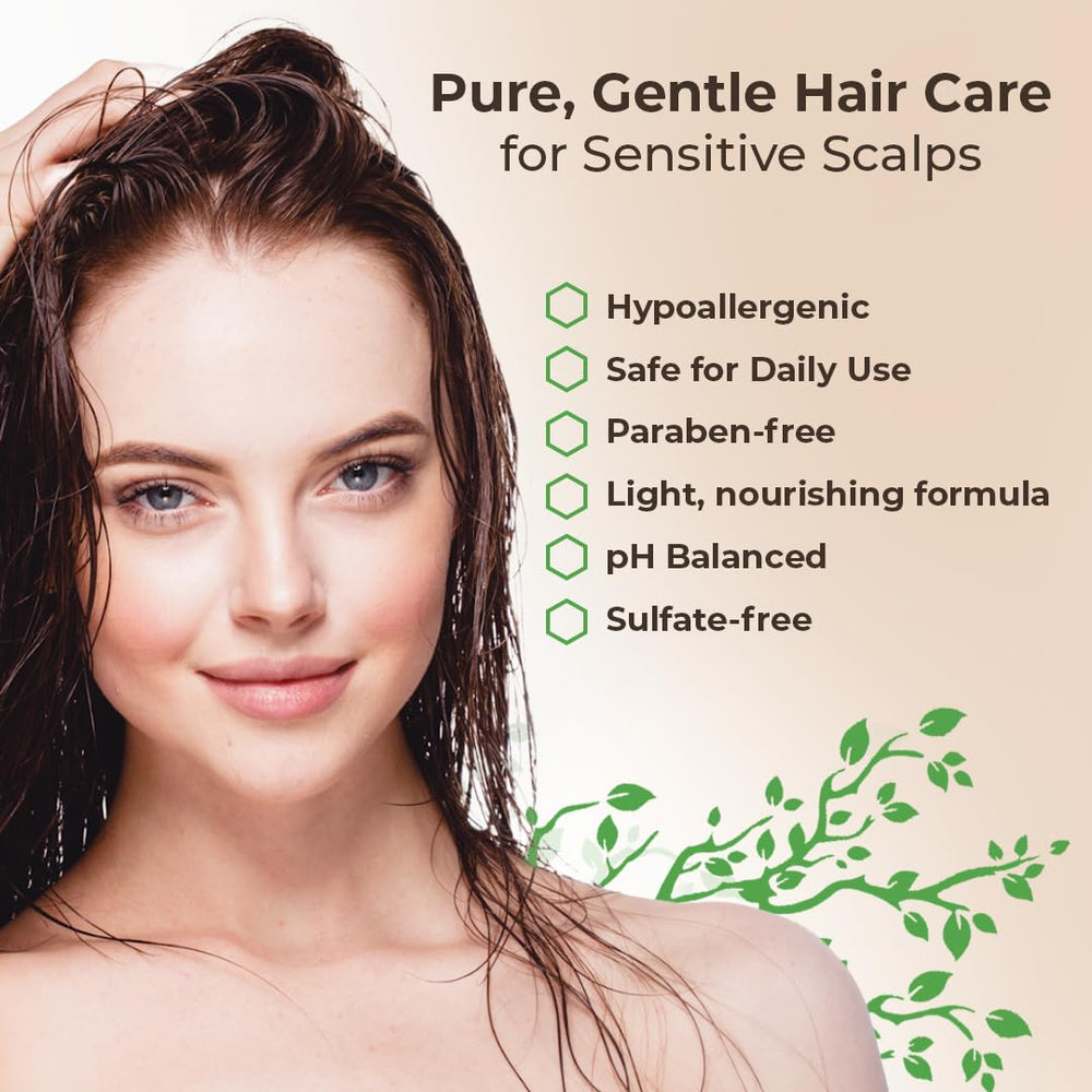 Wild Naturals shampoo label closeup showing pH balanced formula at 5.5