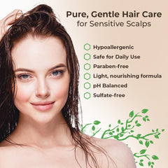 Wild Naturals shampoo label closeup showing pH balanced formula at 5.5