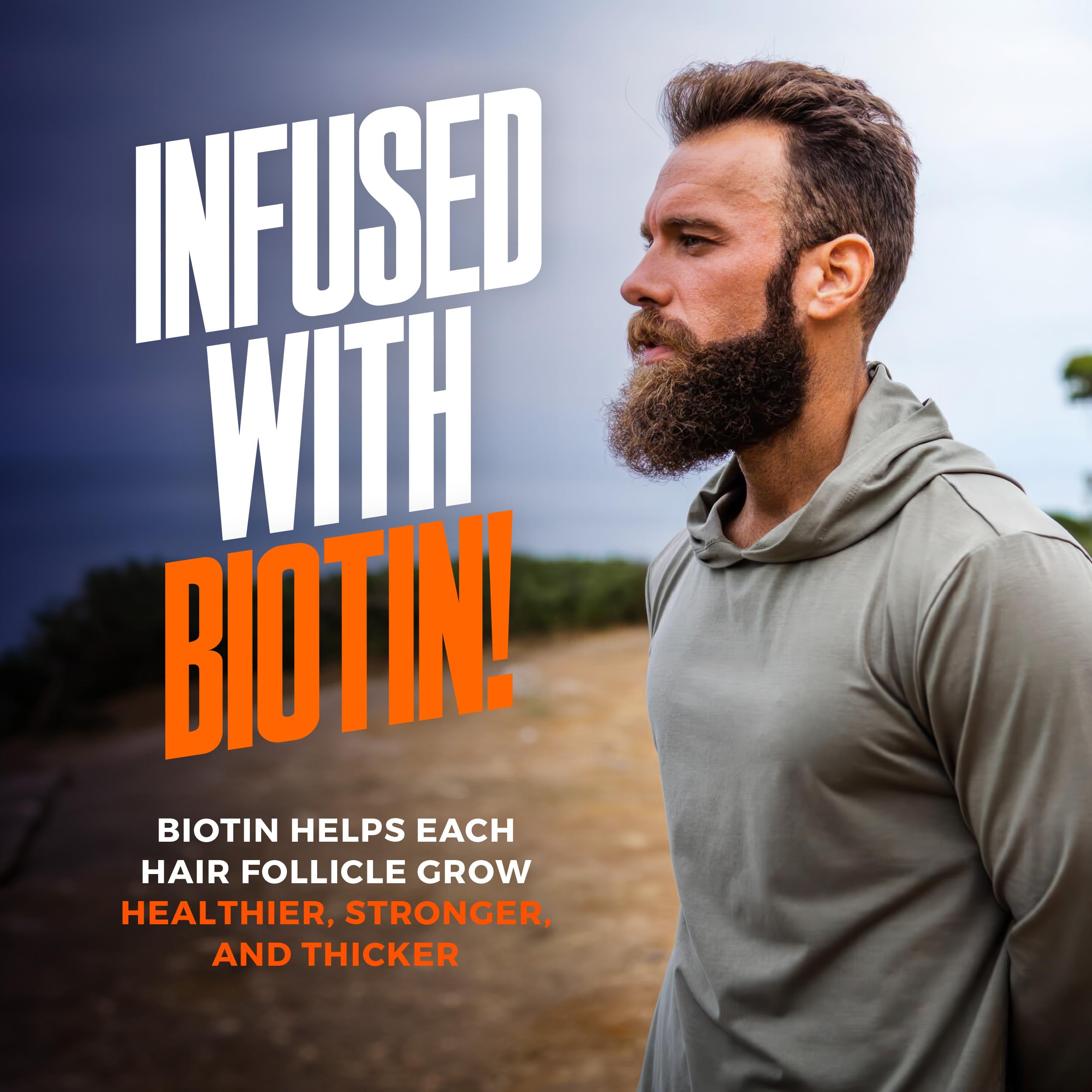 Wild Willies Beard Boost Serum being applied to beard and skin.