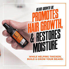 Wild Willies Beard Boost Serum ingredients on label, supporting healthy hair appearance.