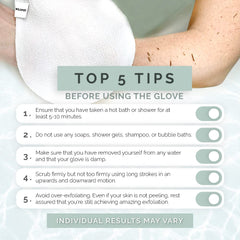 Wildpier Eco-friendly exfoliating glove packaging emphasizes sustainable routine