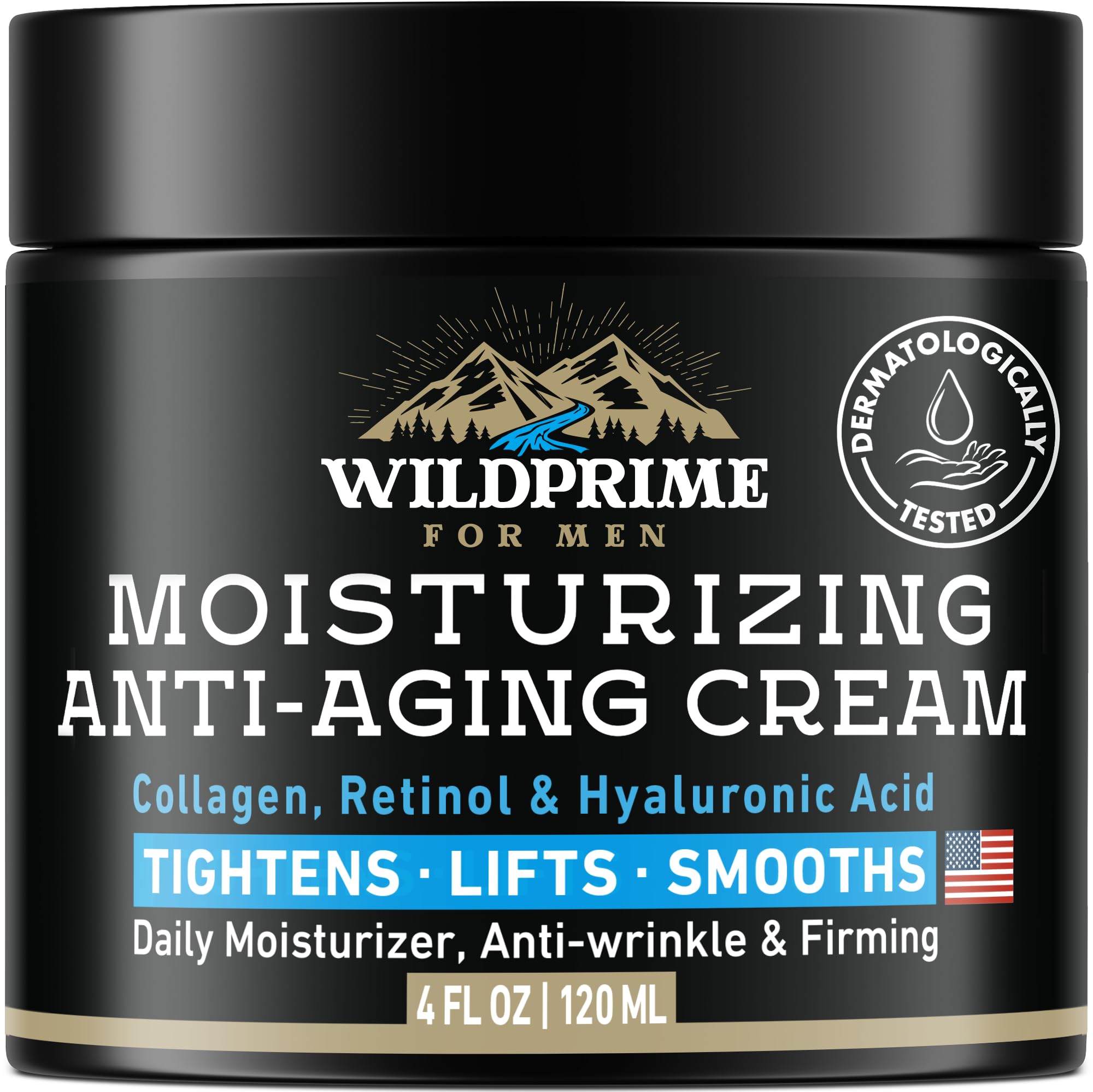 WildPRIME men's face moisturizer cream jar for all-day hydration