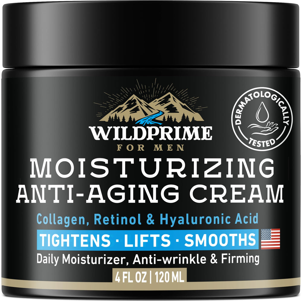 WildPRIME men's face moisturizer cream jar for all-day hydration