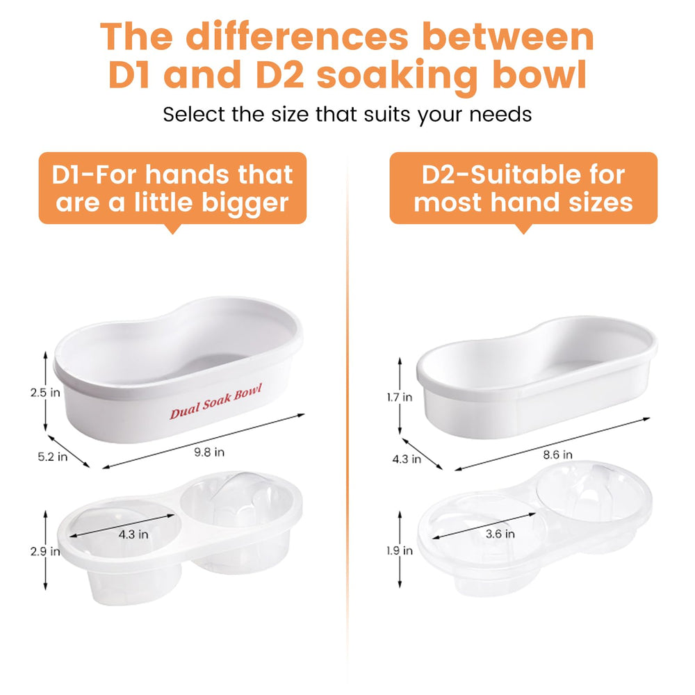 Wilfniee dual nail soaking bowl compact design saving counter space
