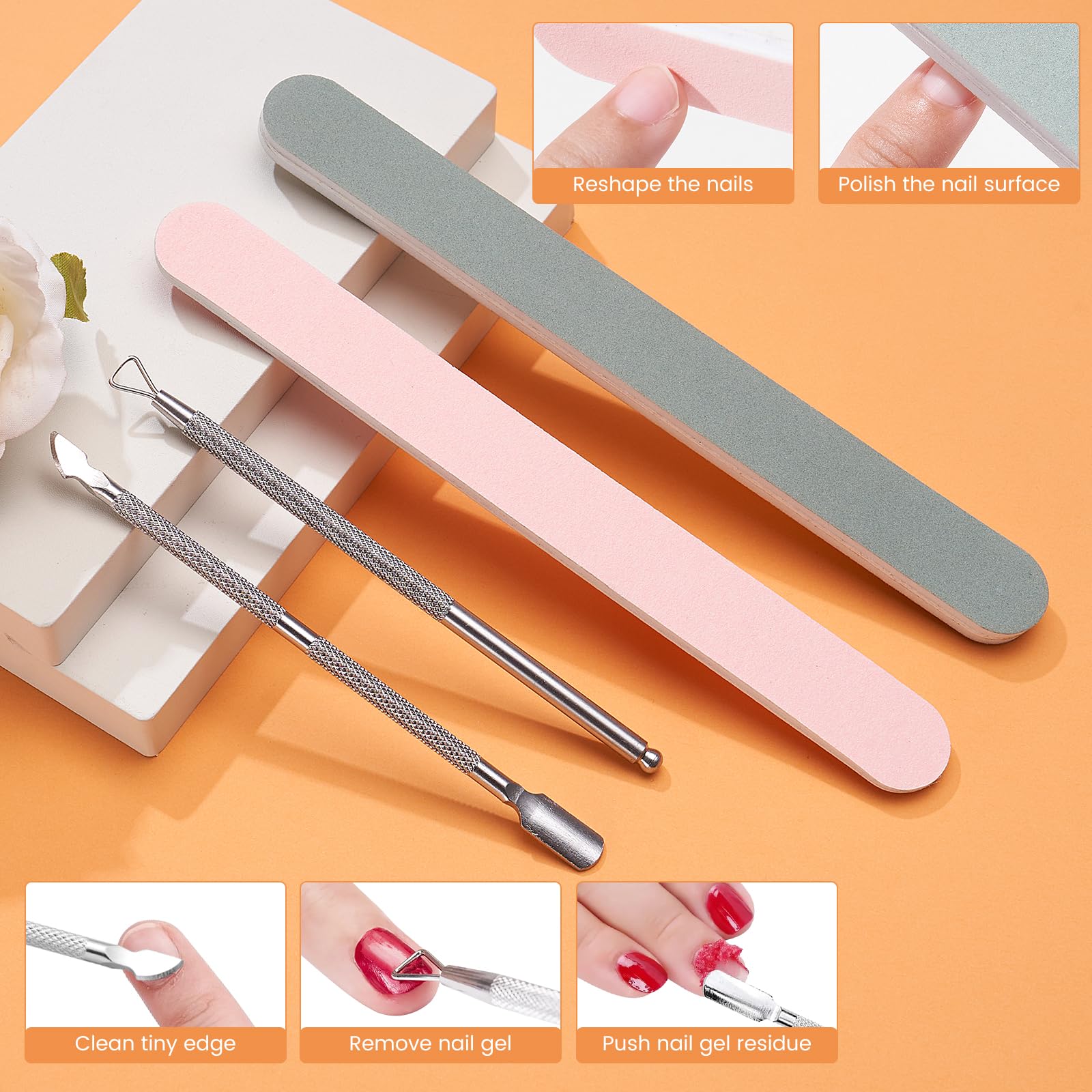 Wilfniee dual nail soaking bowl in pink gift box packaging