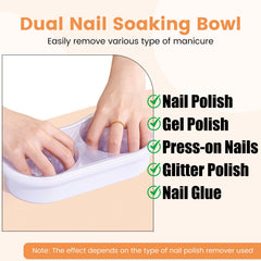 Wilfniee dual nail soaking bowl with hand care setup beside tools