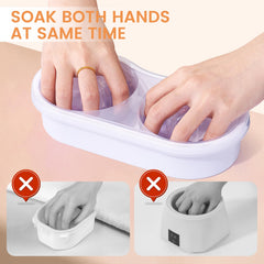 Wilfniee dual nail soaking bowl white top view highlighting double-layer design
