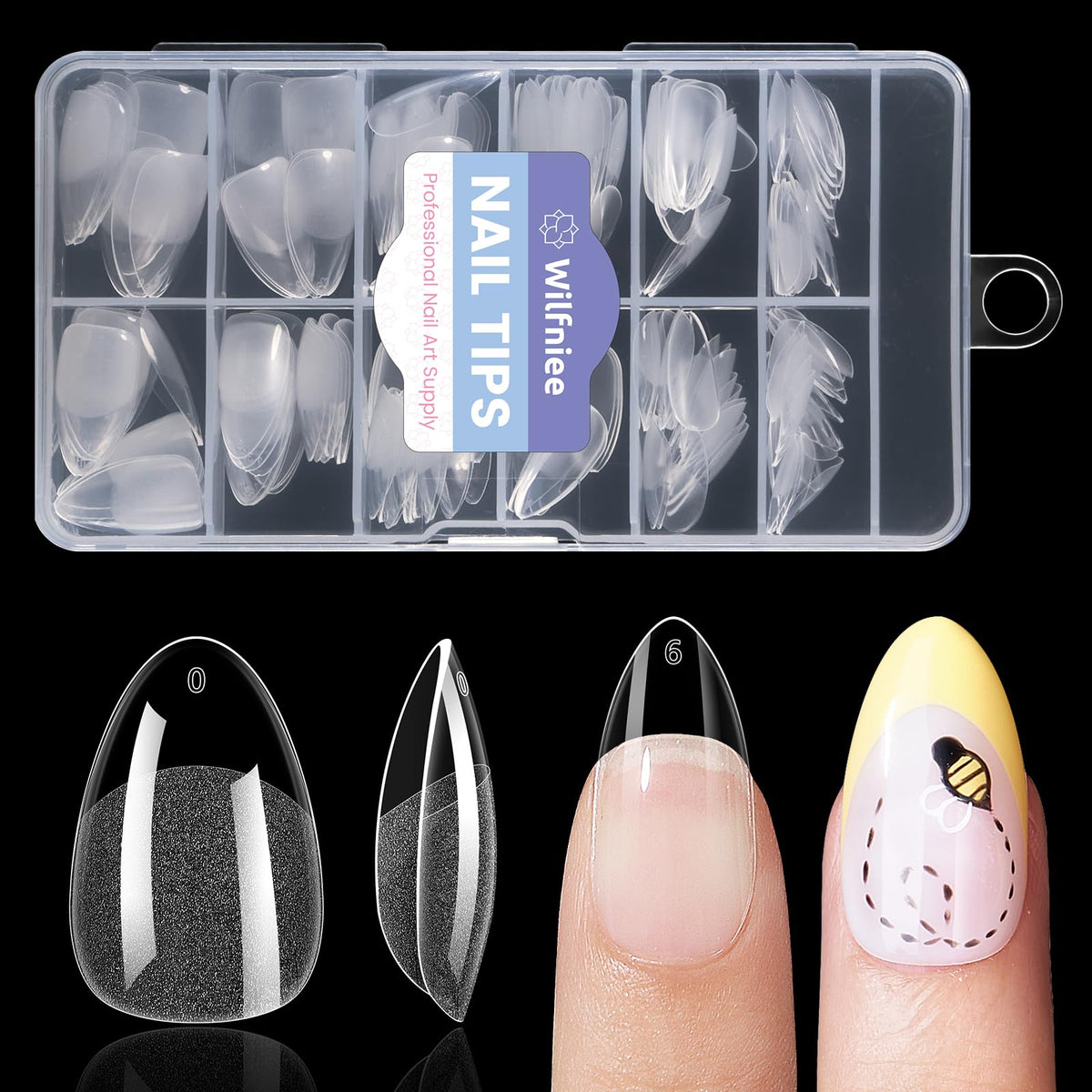 Wilfniee short almond nail tips provide a natural-looking extension with comfortable wear.