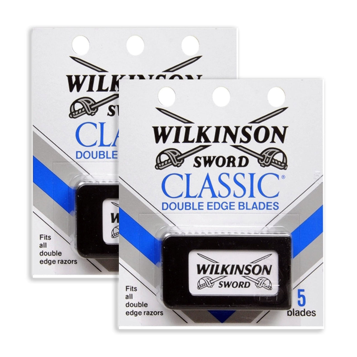 Wilkinson Sword Classic double-edge blades pack-2-box for a dependable, smooth shave.