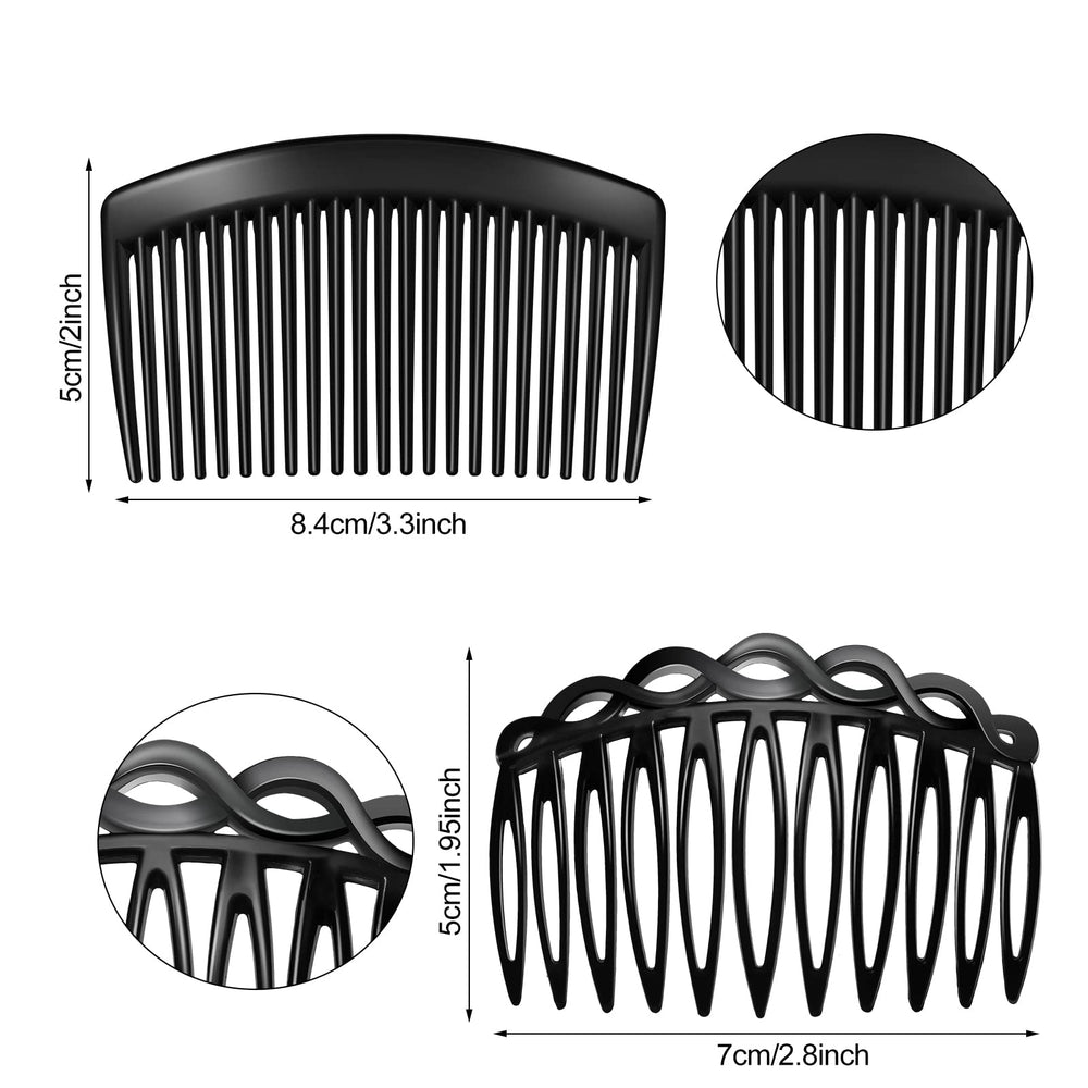 WILLBOND 23-tooth arc-design side comb in brown provides sturdy hold for updos.