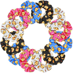 WILLBOND ball-themed satin hair scrunchie blue for secure hold during workouts.