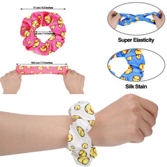 WILLBOND ball-themed satin hair scrunchie red adds sporty flair to outfits.