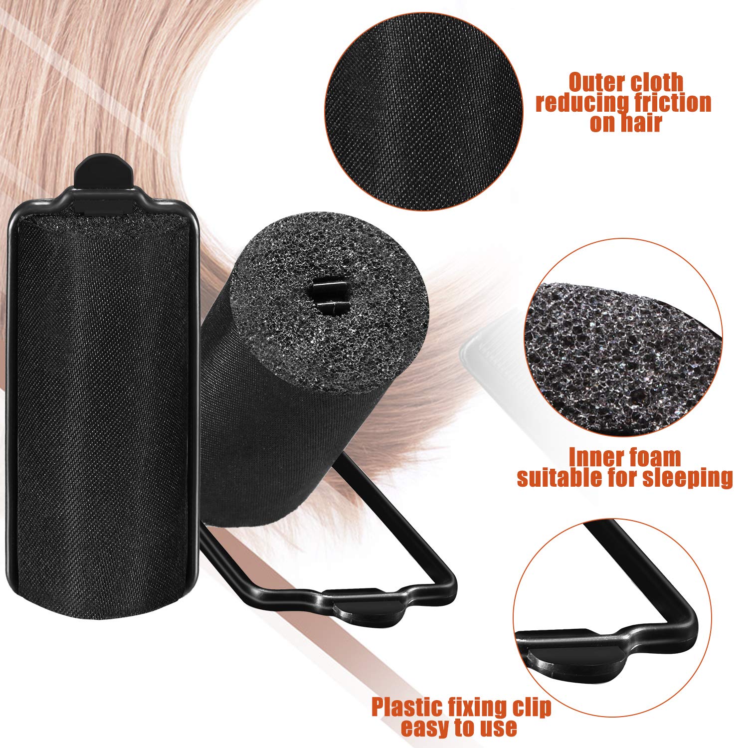 Willbond black plastic clips for quick roller setup