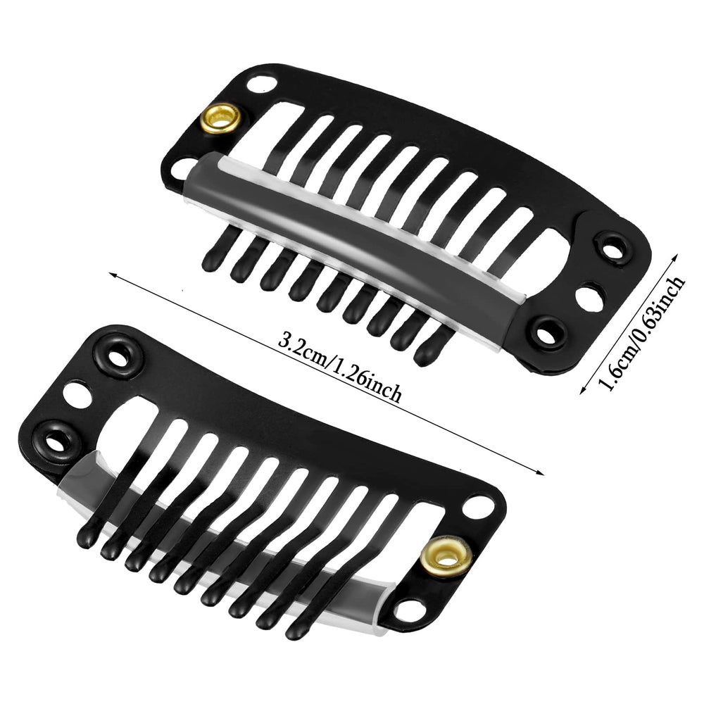 Clip snap Willbond para peluca de 9 dientes, cómodo y seguro