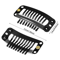 Clip snap Willbond para peluca de 9 dientes, cómodo y seguro