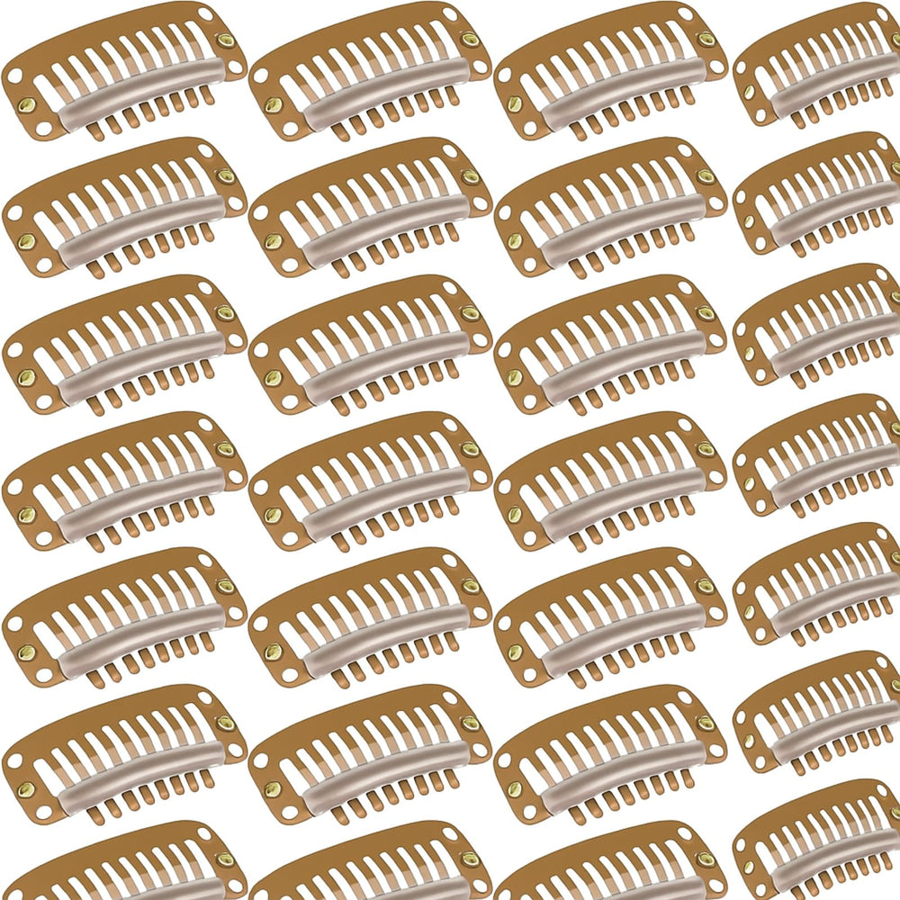 WILLBOND clips extensiones cabello 9 dientes para fijar peinados con suavidad.