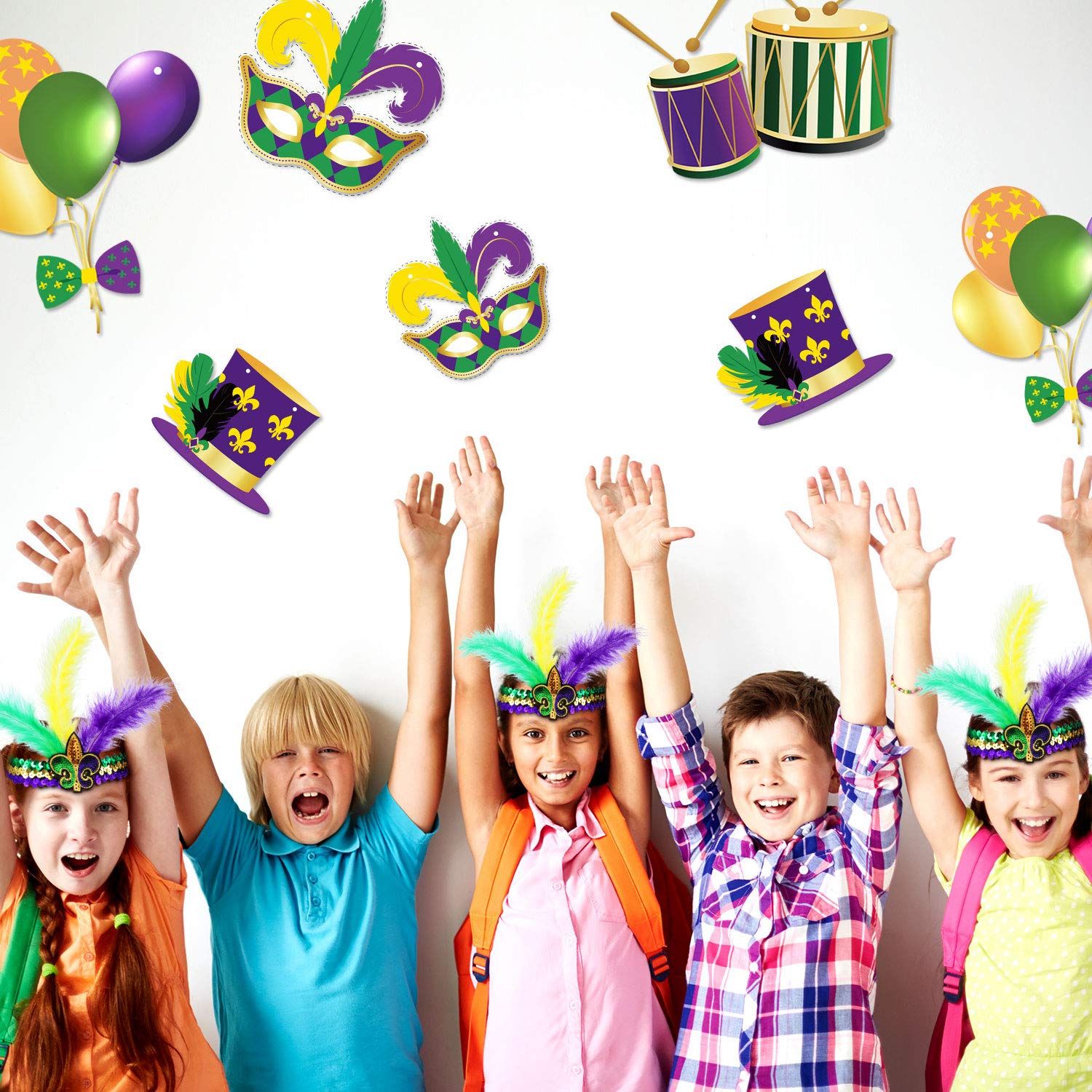 Diadema WILLBOND Mardi Gras diseño fleur-de-lis, toque clásico para eventos formales y divertidos